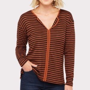 Sanctuary Eliza Split Neck Long Sleeve Top